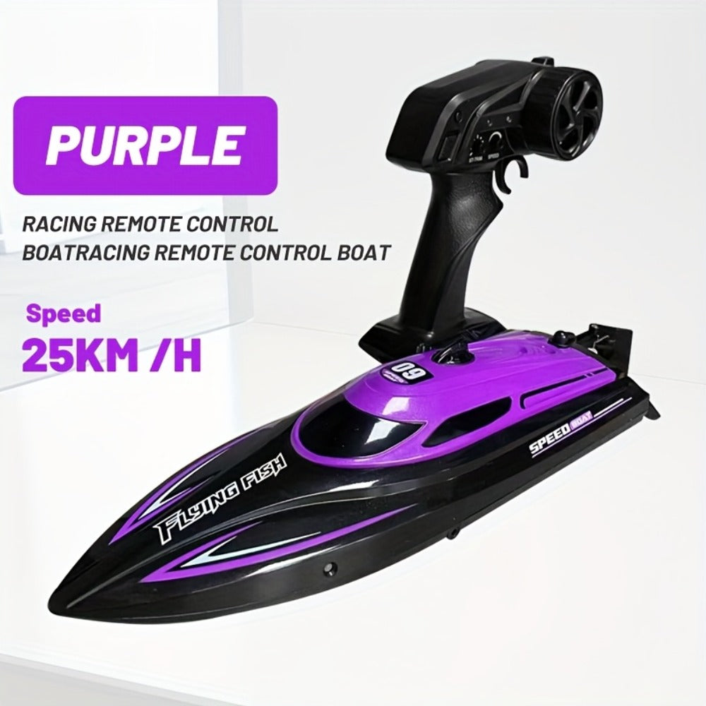 Remote Control Speedboat 25KM/H with Auto Flip Reset Night Light & Low with the Listed Color, Size or Set Options for Everyda
