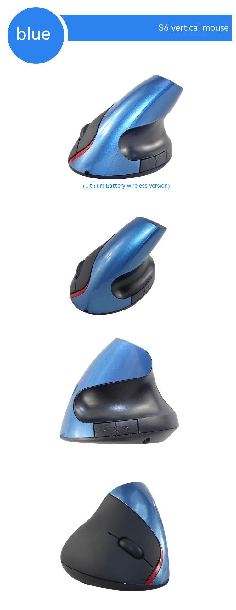 Wireless Vertical Vertical Rechargeable Battery Mouse Ergonomic Grip Mouse