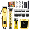 Cordless Hair Clipper Set for Men & Women – Professional Wireless Barber Clippers with T-Blade Trimmer, LED Screen, Adjustabl