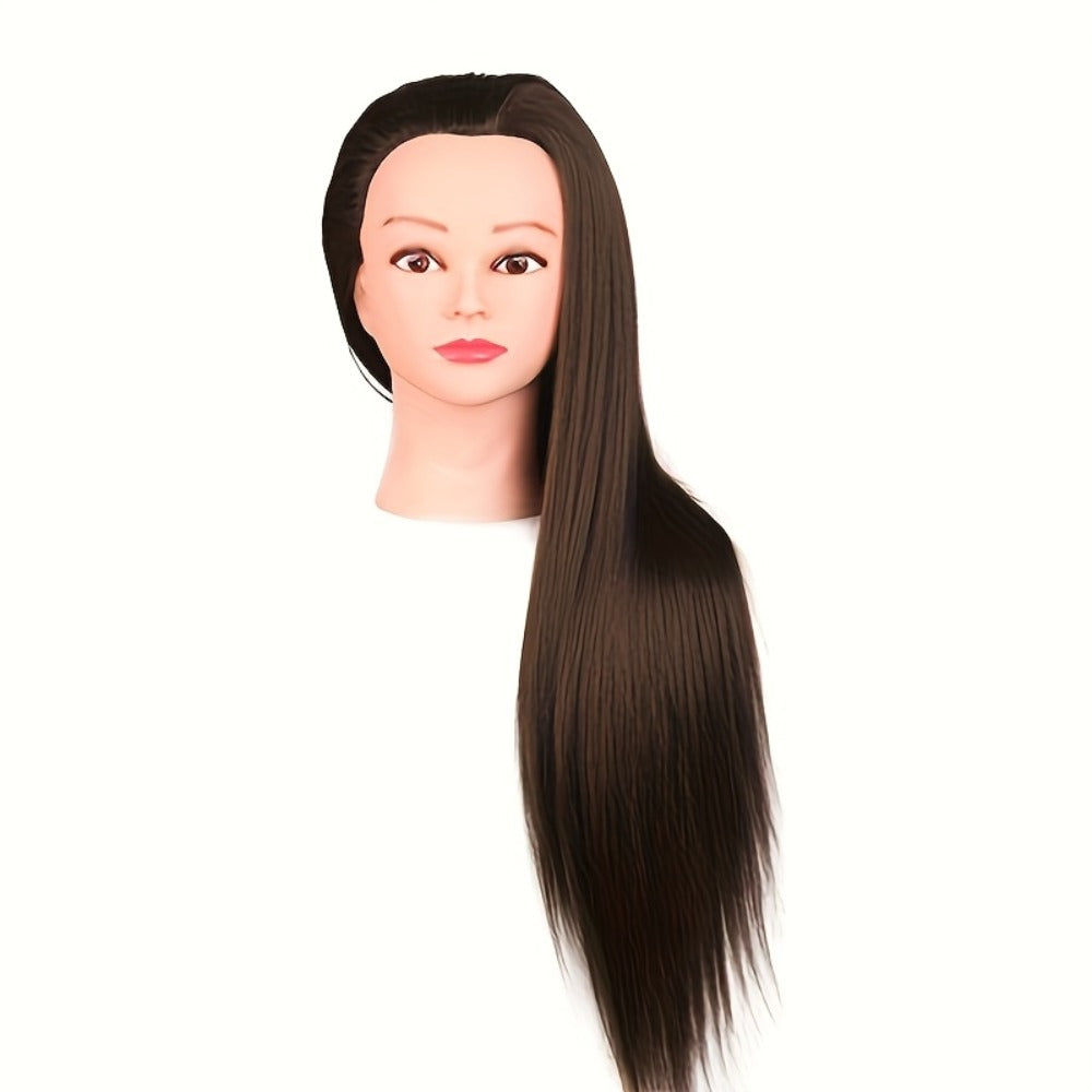 Cosmetology Manikin Head for Hair Styling Braiding Practice – Adult Mannequin Head Real Hair Makeup Display Salon Training To