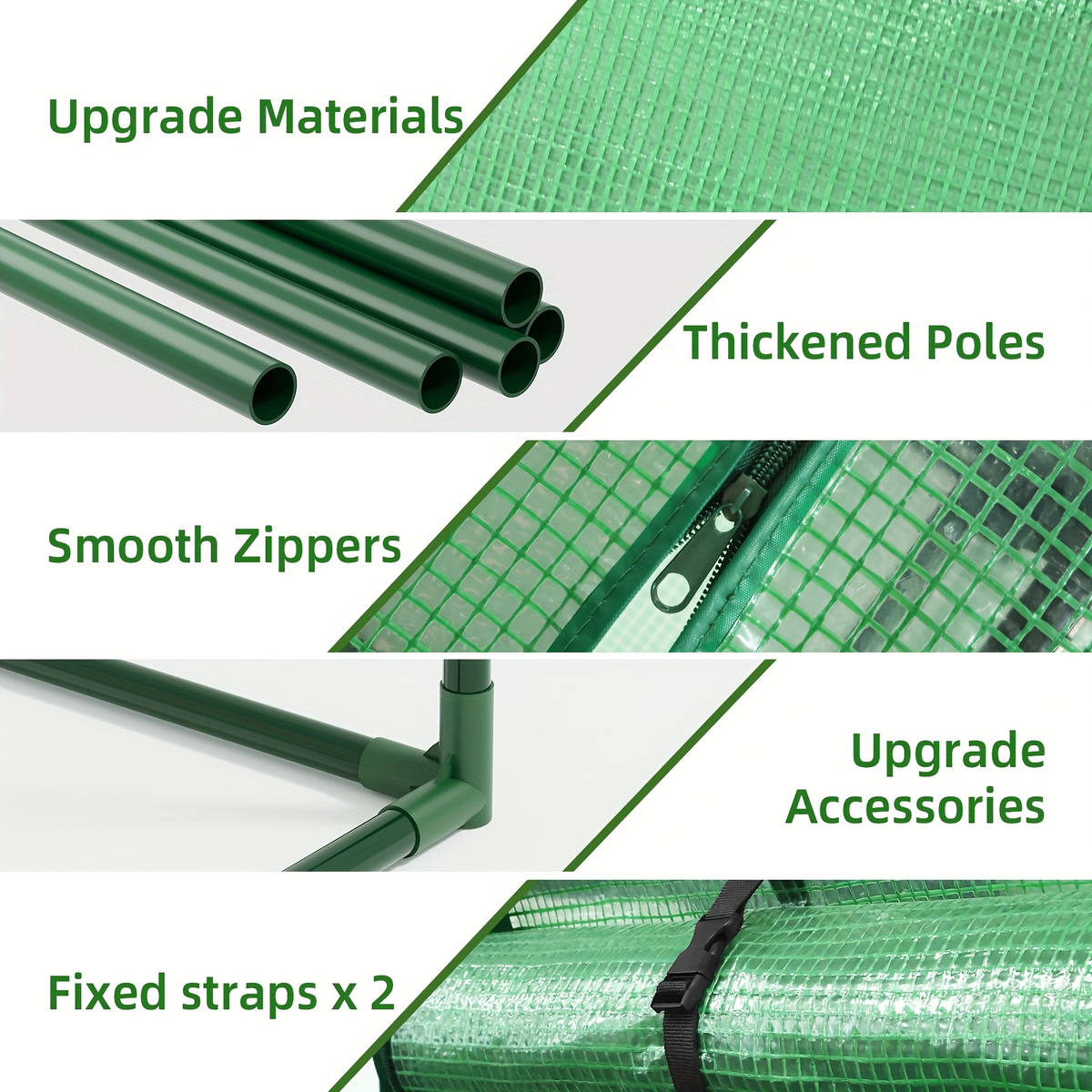 4 Tier Mini Greenhouse for Indoor Outdoor Plants, Portable PE Cover Greenhouse with Rack Stand for Seedlings — image 7