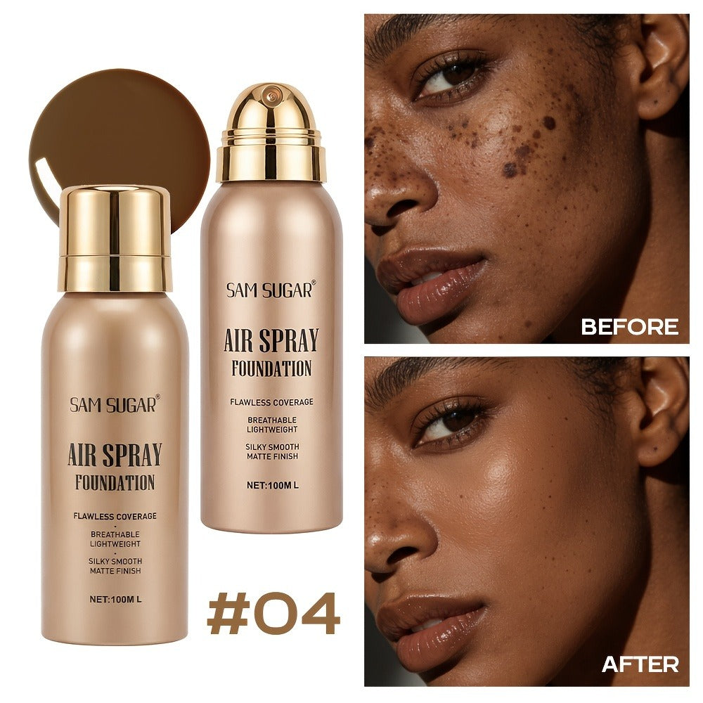 Air-Spray Liquid Foundation in Gold-Tone Bottle with Four Numbered Shade Options from 01 to 04 — image 8