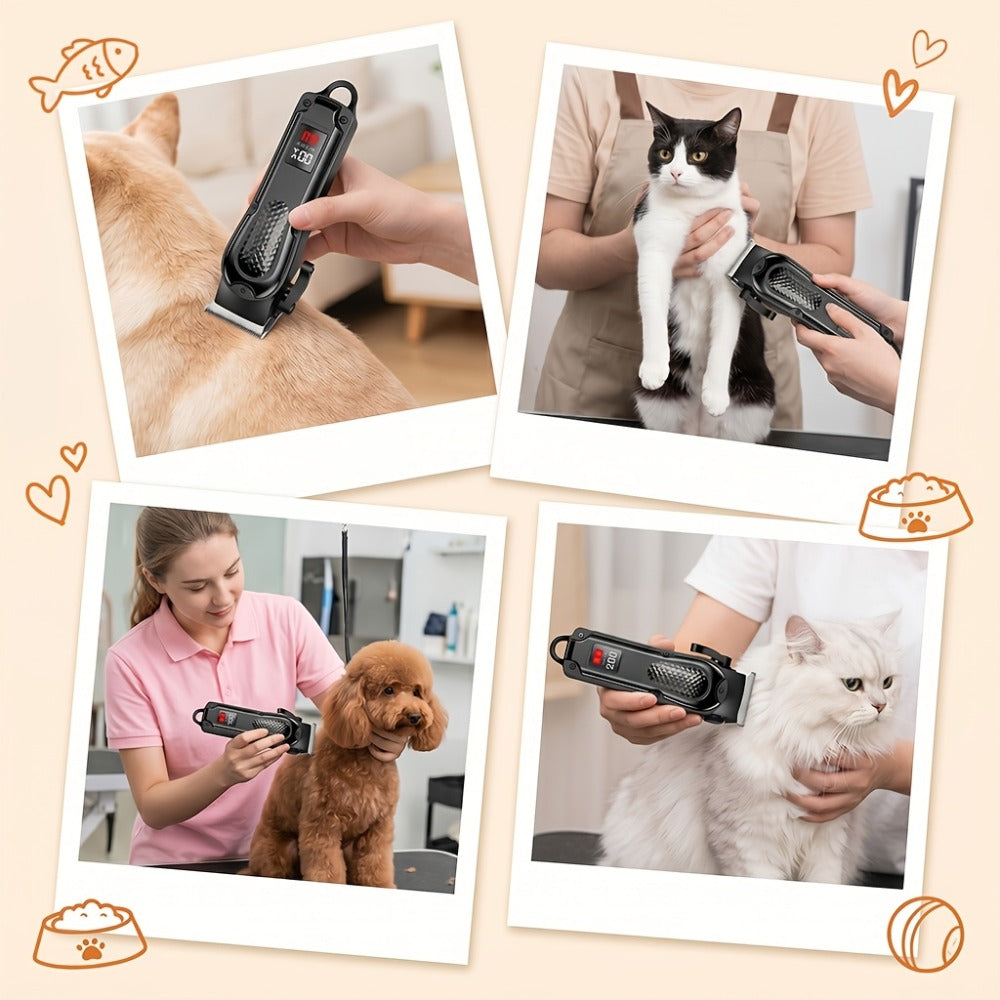 2-Piece Hair Clipper Set with Full-Size Clipper, Detail Trimmer, Guide Combs and USB Charging Accessories — image 4