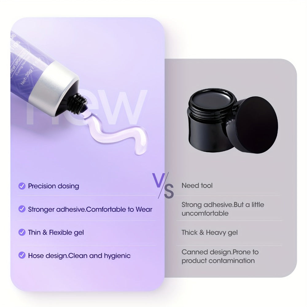 Solid Nail Glue Gel for Press On Nails 30g with UV Nail Lamp, Gel Nail Glue for Acrylic Nails, Gel Tips & 3D — image 8