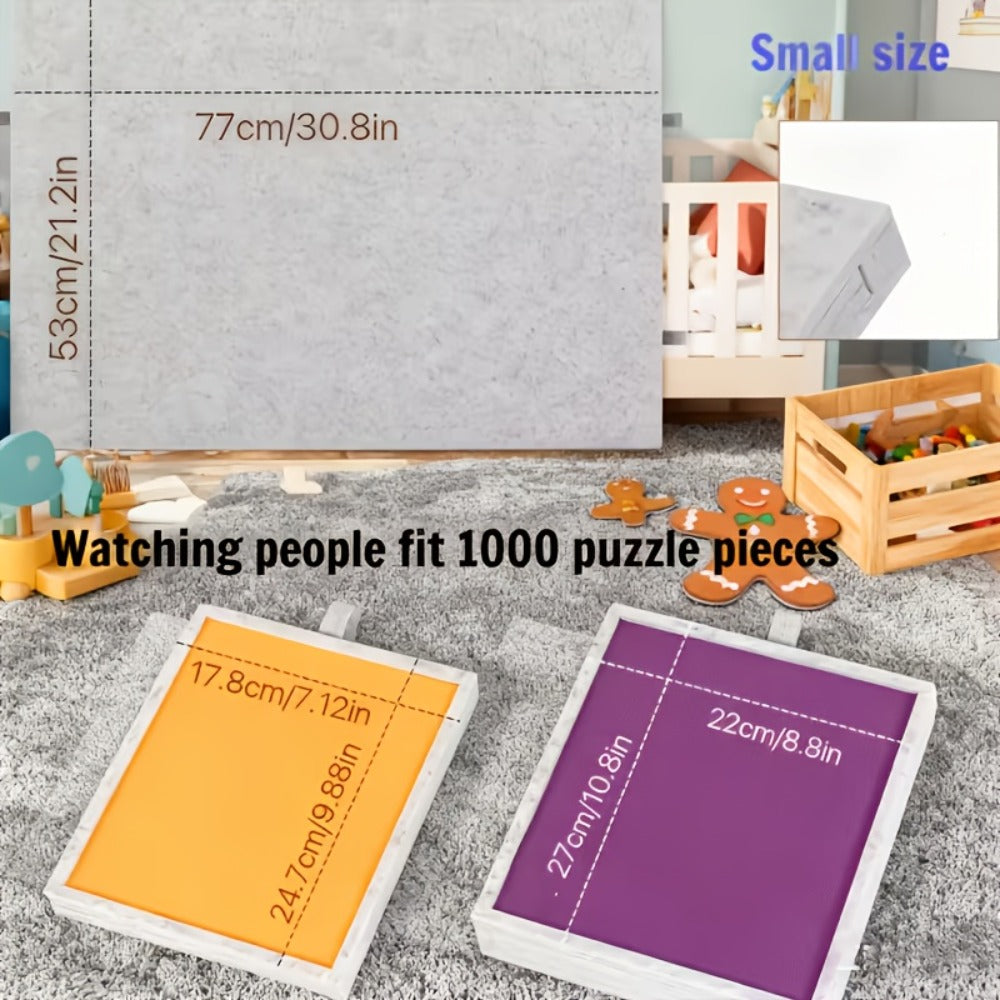 Dark-Gray Tilting Puzzle Board with Six Colored Drawers, Folding Stand and 1000-Piece Label — image 5