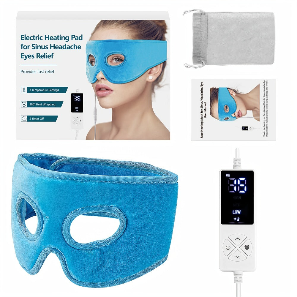 Heated Eye Mask Electric, Warm Compress for Tension & Eye, 3 Temperature 5 Timer Settings Extra Large Eye — image 5