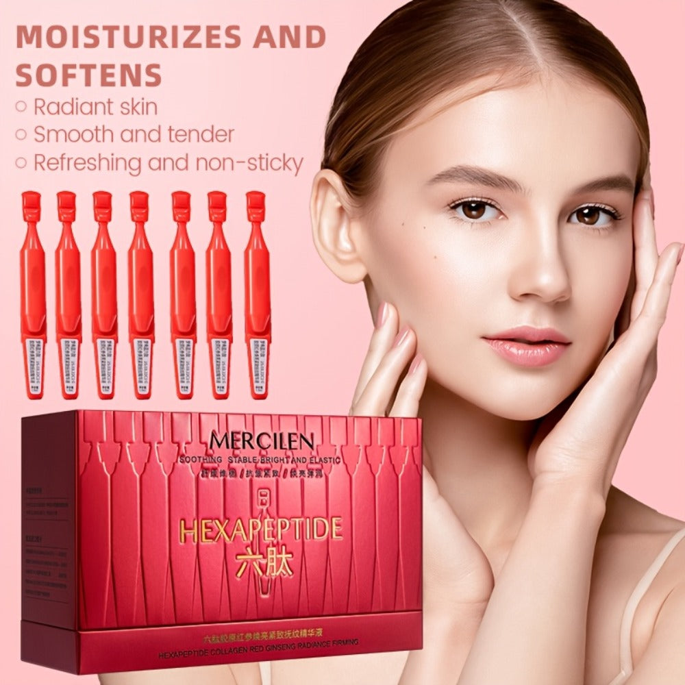 Face Serum Mercilen Red Ginseng 6-Peptide Collagen Ampoule Box with 30 Individually Packed Portions — image 6