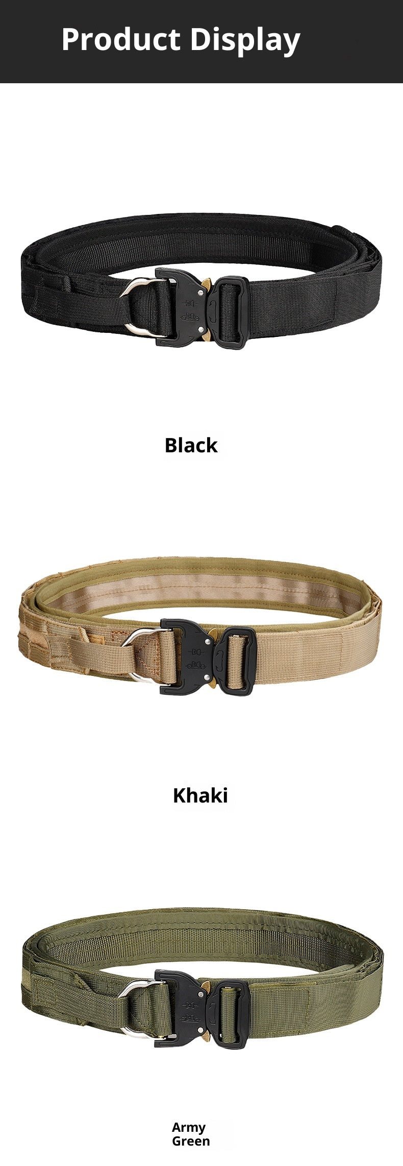 Double-layer Thickened Tactical Field Multi-functional Nylon Waistband