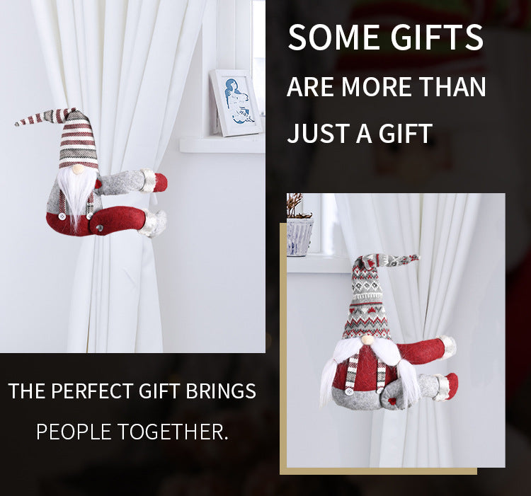 Festive Santa or Snowman Christmas Curtain Buckle Tieback