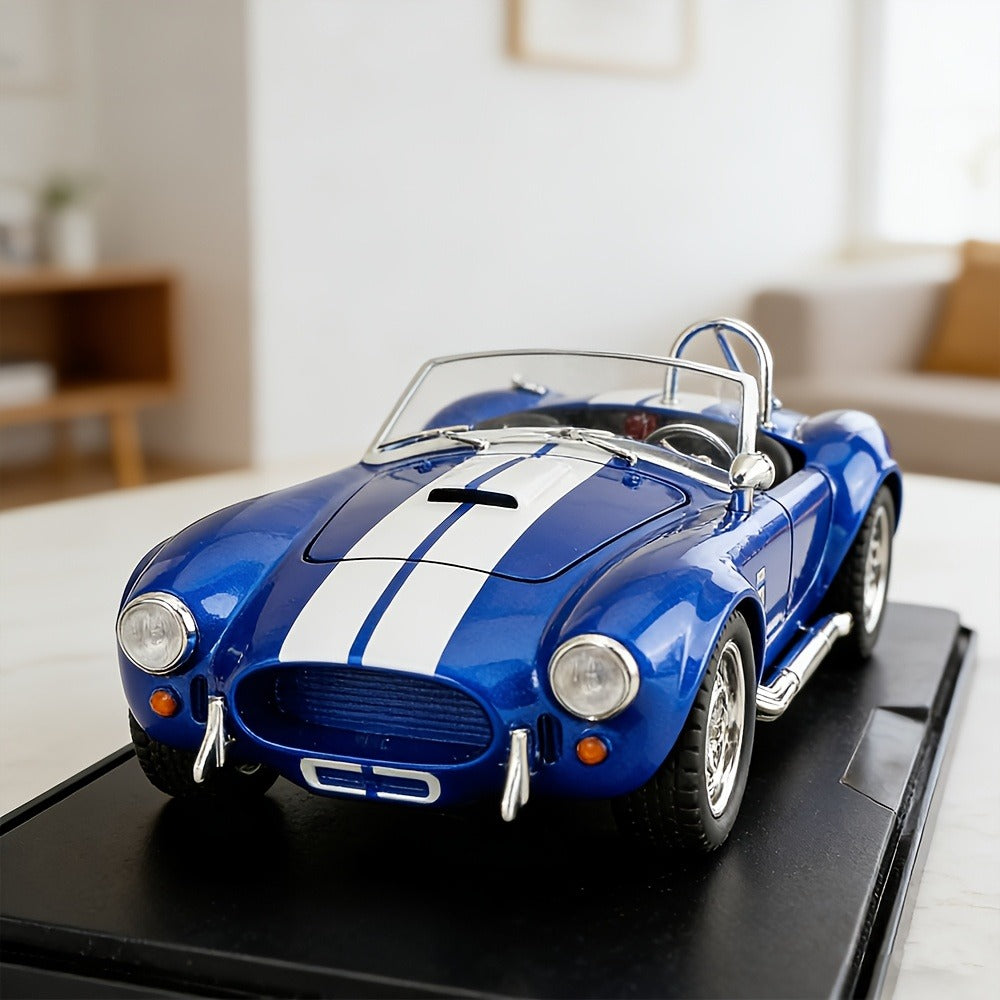 Shelby Cobra 1:22 Scale Zinc Alloy Diecast Model Car, Collector-Grade Exhibition-Quality Replica with Openable Doors — image 