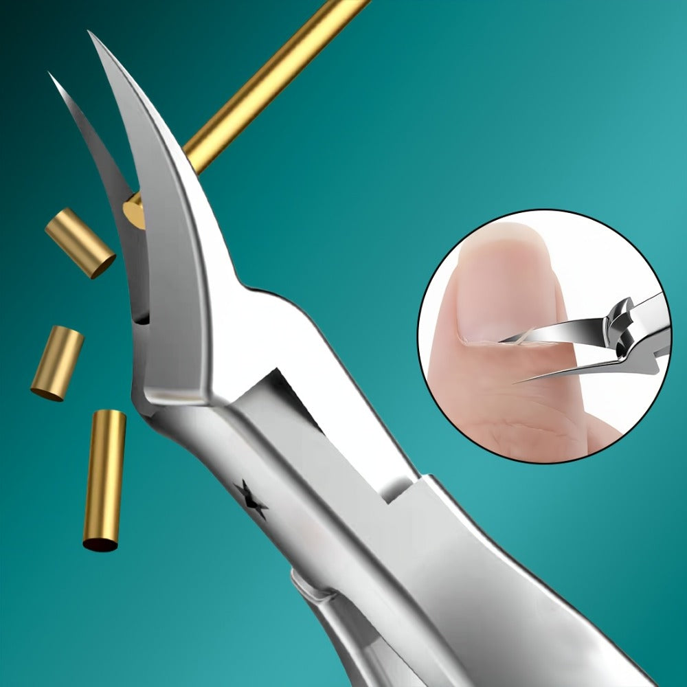 4CR13 Stainless-Steel Nail Clipper with Extended 68-Degree Right-Angle Blade and Silver Finish — image 9