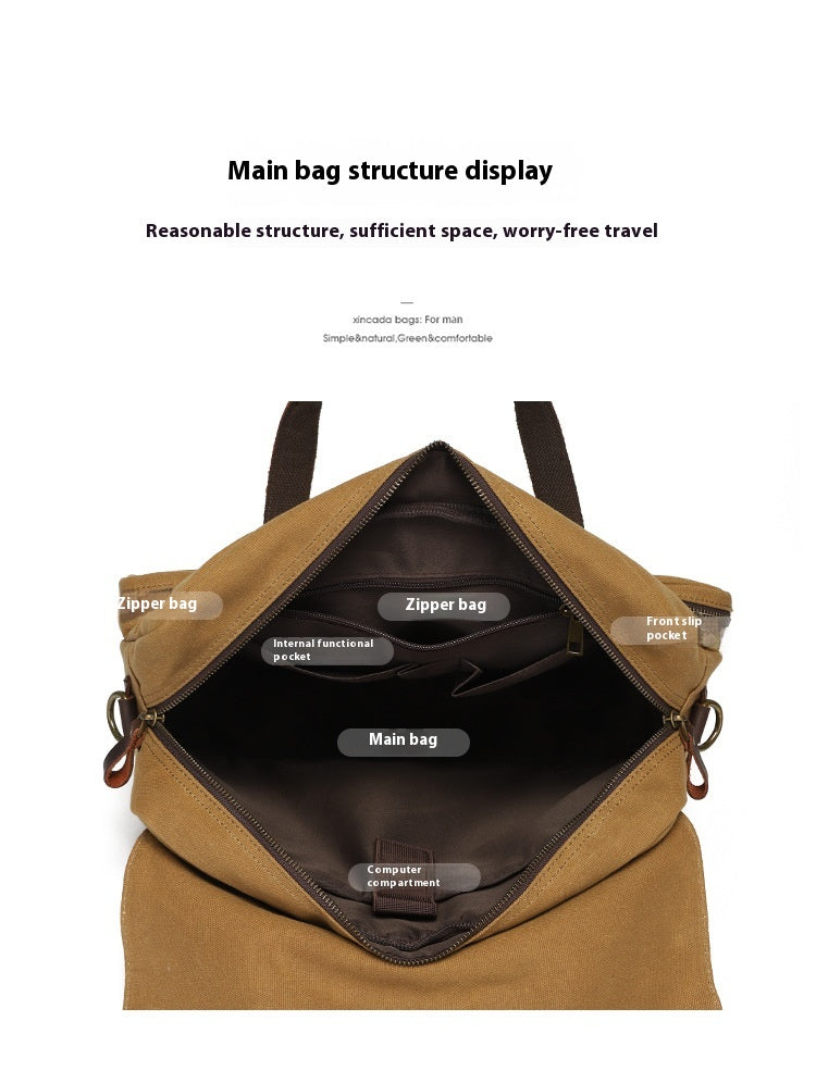 Portable Briefcase Men's One-shoulder Crossbody Outdoor Travel