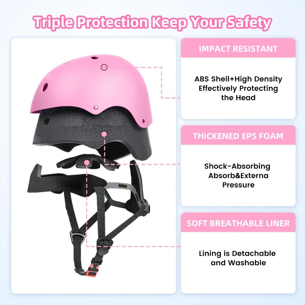 Kids Bike Helmet Adjustable XS Unisex Removable Liner Ventilation Matte with the Listed Color, Size or Set Options for Everyd