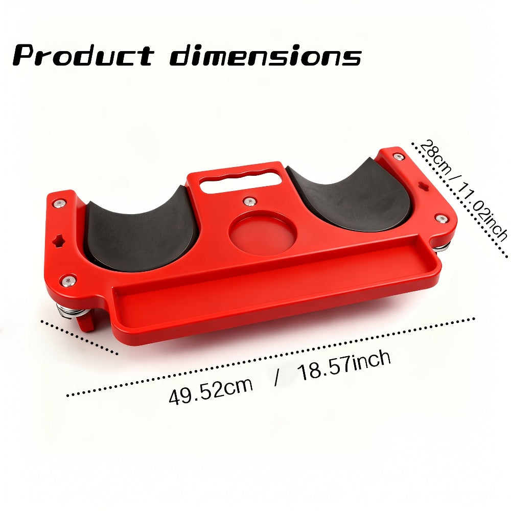 Rolling Knee Creeper Pad with Built-In Tool Tray – ABS High-Impact Frame, Cushioned Kneeling Pad for Car Repairs, Carpentry &