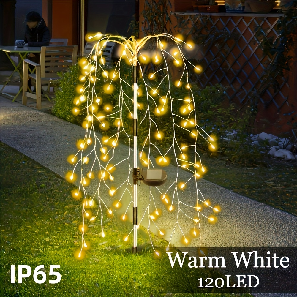 Solar Firecracker Cluster String Lights with 120 LEDs in Warm Color or Multicolor Checkout Options — image 5