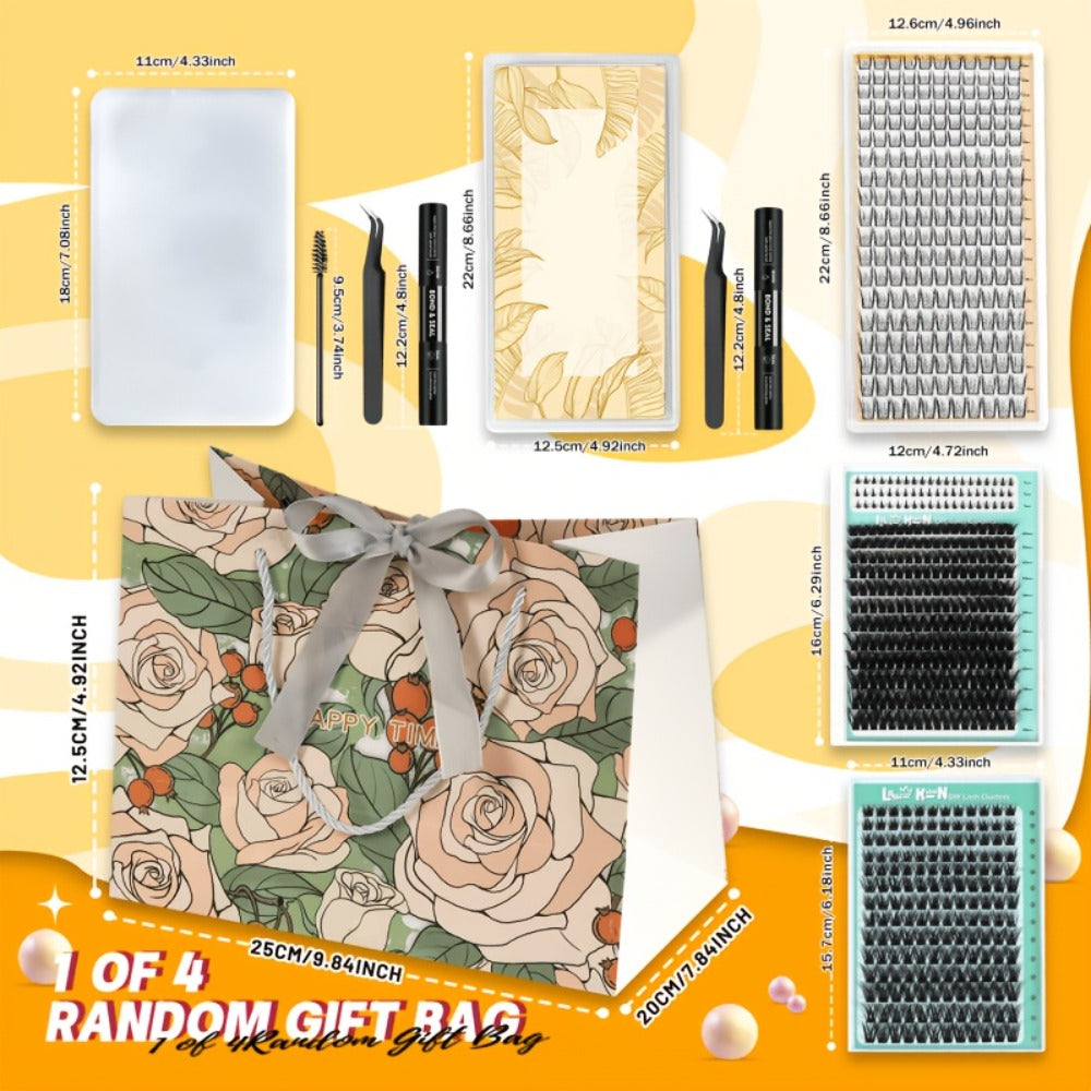 False Eyelash Cluster Kit with Four Package Options from 209 to 1993 Pieces plus Tools and Gift Bags — image 6