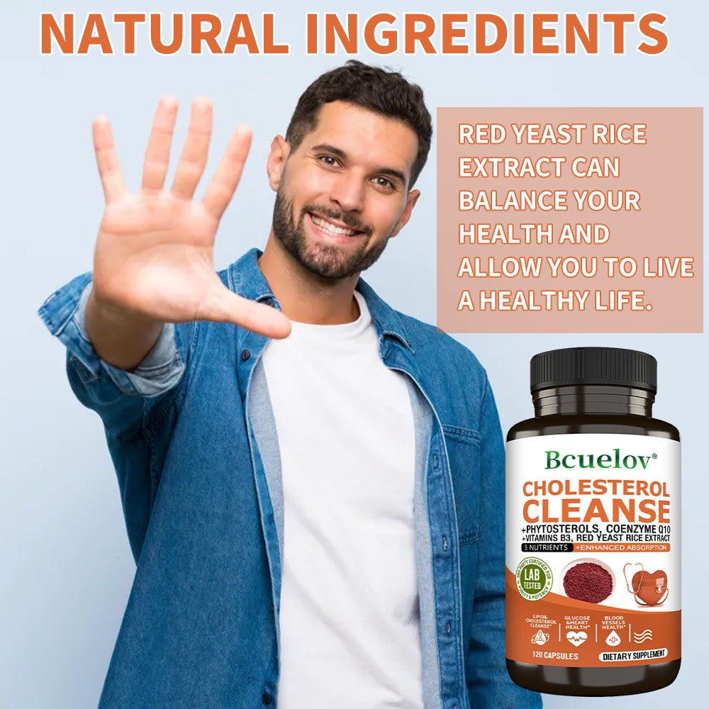 Herbal Supplement with Bcuelov Label, Phytosterols CoQ10 and Red Yeast Rice Capsules, 120 Count — image 8