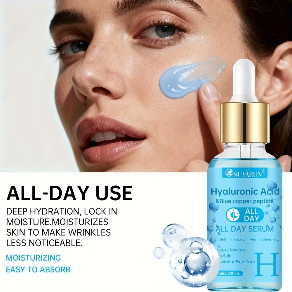 Face Serum Set 4-Piece Day & Night with Vitamin C Retinol Hyaluronic Acid Ceramide - Deep for Bath Time, Home Spa and Persona