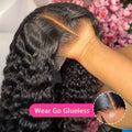 Lace Front Wig Deep Wave Human Hair, 28- or 34-Inch Natural Black with 13x4 HD Front and 250% Density — image 11