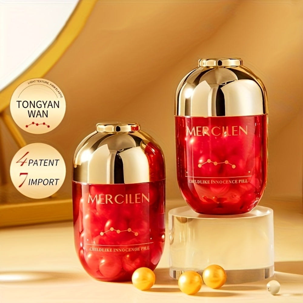 Face Serum Mercilen Collagen Capsules with Jojoba Oil, Plant Squalane and Glycerin in a 30-Piece Bottle — image 7