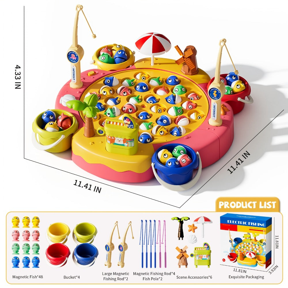 Magnetic Fishing Game for Kids 66 Pieces, Ocean Fishing Toy Set with Rods for Toddlers Ages 3 4 5 6 — image 6
