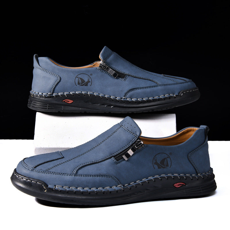 Mens Lace-up Leather Outdoor Casual Shoes