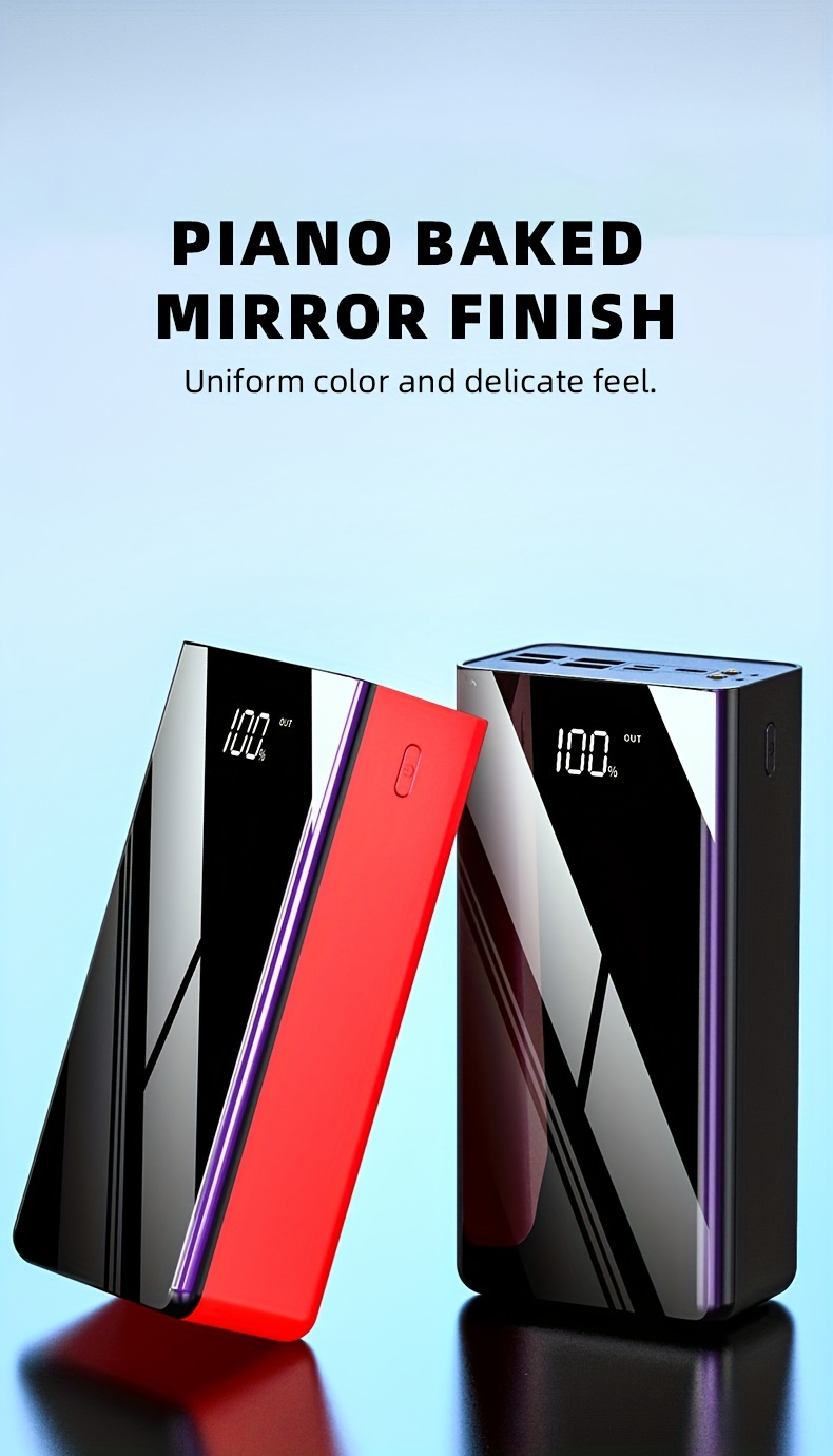 Power Bank 100000mAh 22.5W Super Fast Charging Two-Way USB-C Digital Display Large Capacity Portable Charger for Travel Campi