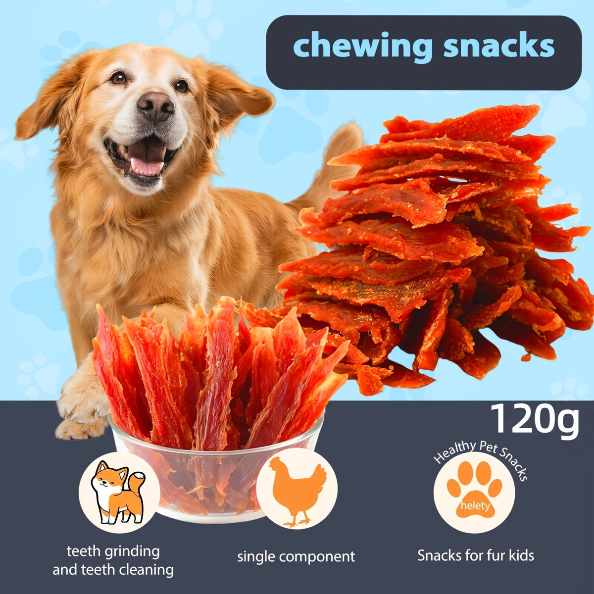 Dog Treats Chicken and Duck Jerky Variety Assortment with Five Retained Combination Choices — image 13