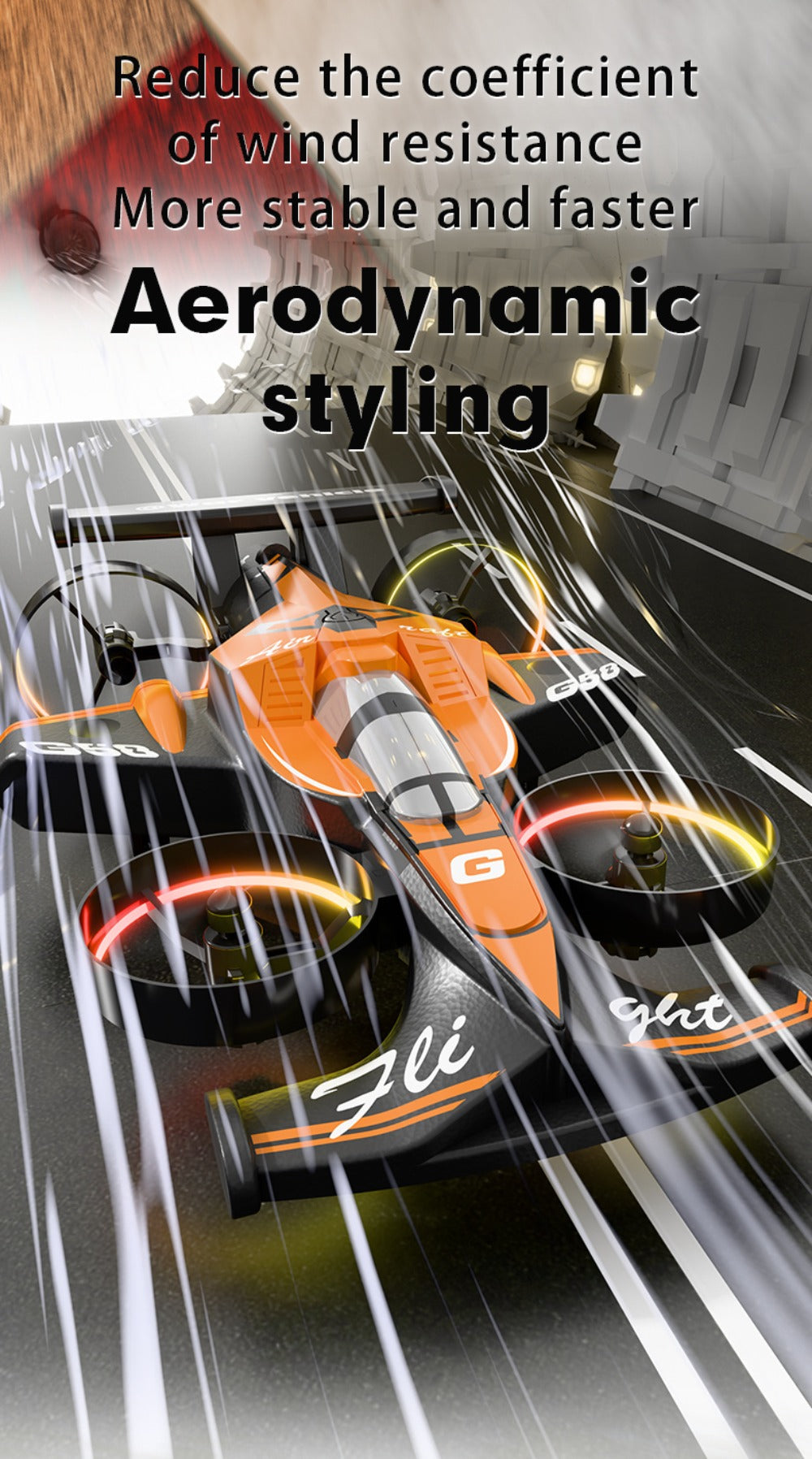 2-in-1 Mini RC Car and Drone Combo Dual Mode Switch One-Touch Takeoff Stable with the Listed Color, Size or Set Options for E