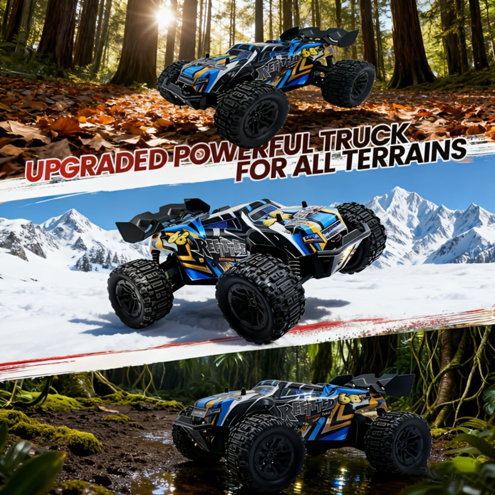 Remote Control Car, Red 4WD Monster Truck with 2.4GHz Control, Large Off-Road Tires and Four-Wheel Drive Layout — image 6