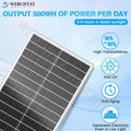 Single 100W Monocrystalline Solar Panel with 101 x 46 cm Frame and Attached PV Connector Cables — image 3