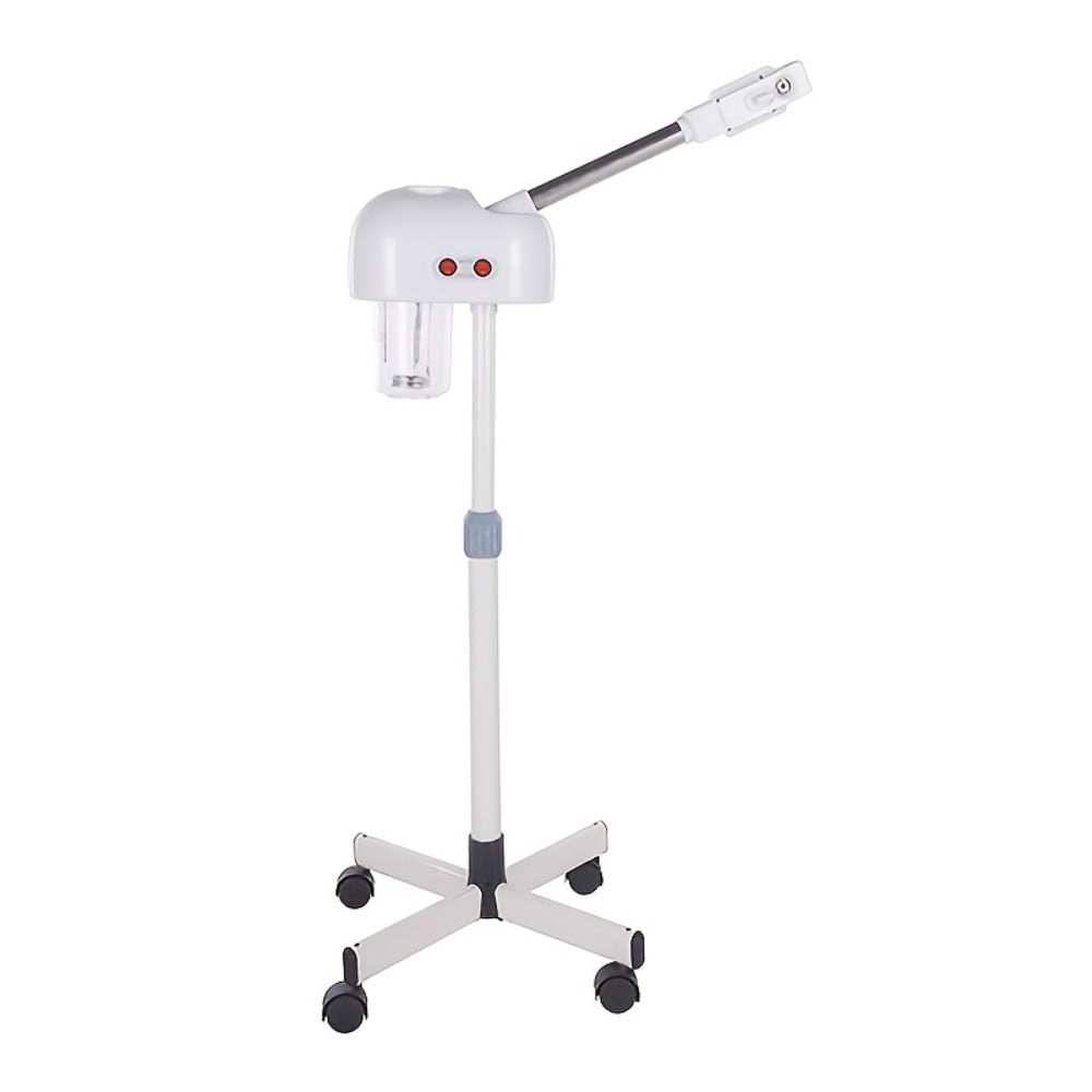 Standing Facial Steamer with Five-Wheel Rolling Base, Black or White Head and Adjustable 26.8–36.4-Inch Height — image 4