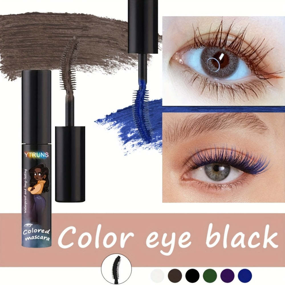 YTRUNS Colored Mascara in Six Shades from White and Brown to Black, Green, Blue or Purple with Curved Wands — image 10