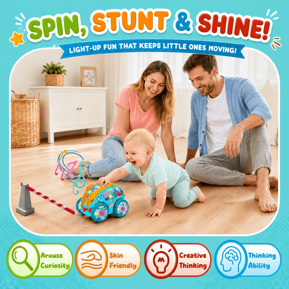 Dump Truck Toy Car with Colorful LED Lights & Music, Auto Rolling Construction Vehicle Toy for Toddlers Kids Ages 2+ — image 