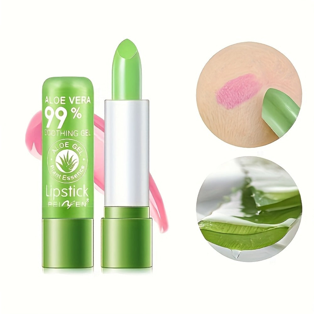 Color Changing Lipstick Set Aloe Squalane Green to Pink Magic Tint pH Reactive Lip Balm Personalized Tint for Women Gift Set 