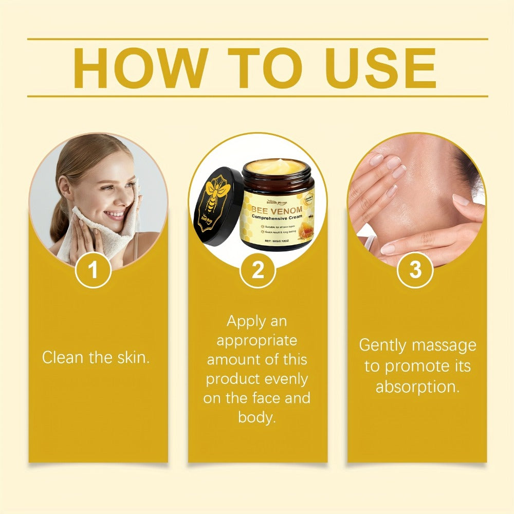 Skincare Set with Hloygi and South Moon Labels, 3 Bee Venom Products Plus Gua Sha Board Accessory — image 9