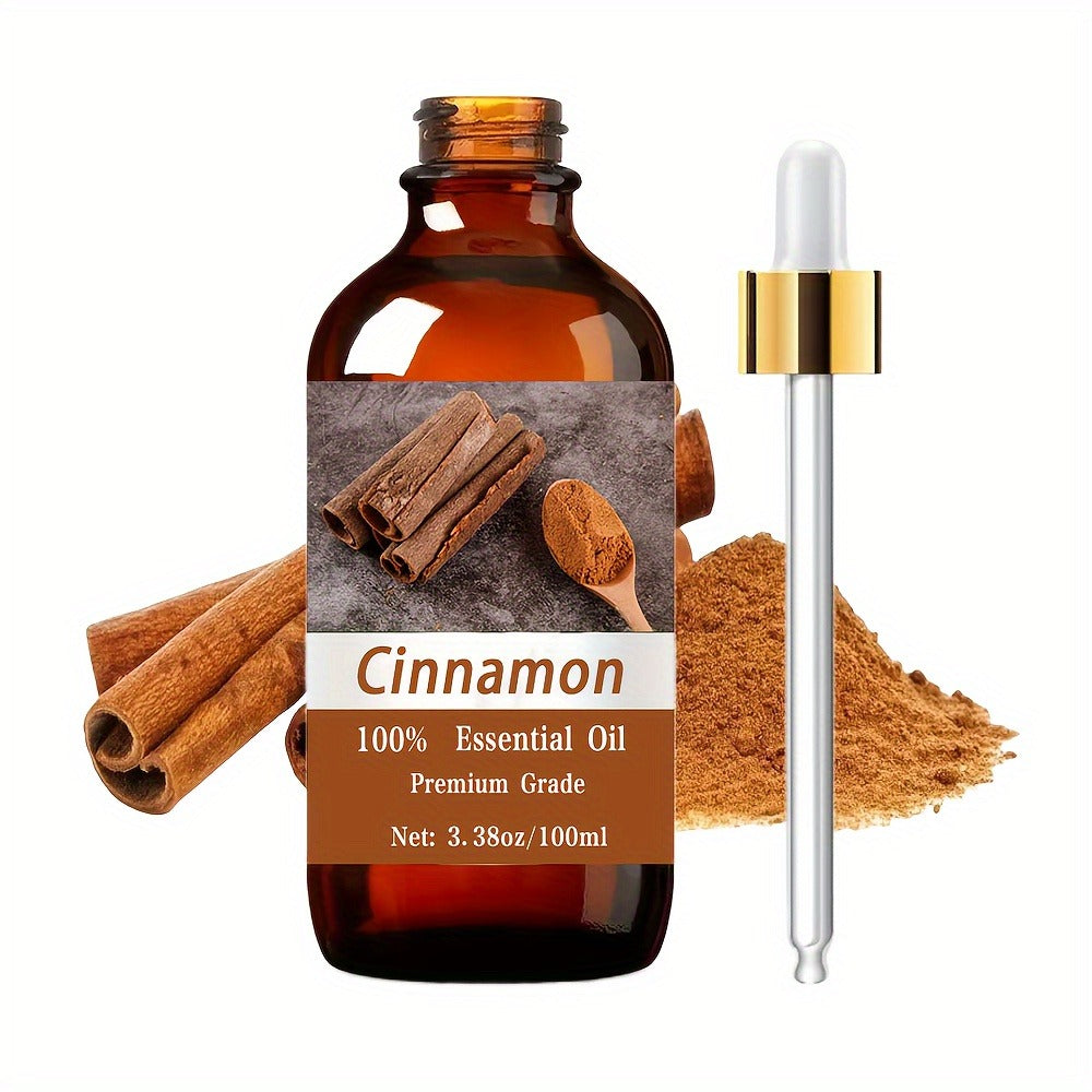 Essential Oil Cinnamon Warm Spicy Aroma in 100ml Bottle for Diffuser, Massage, Meditation and Personal Care — image 1