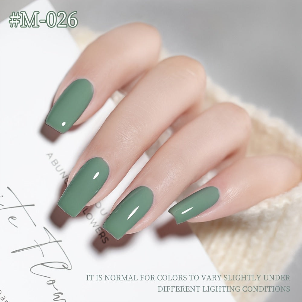 Gel Nail Polish Set with XEIJAYI Label, 9 Green Forest Colors in 0.51oz Photo Frame Bottles — image 9