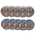 US 250th Anniversary Commemorative Coins 1776-2026 Set of 10 – America 250 Collectible Coins with Dual Historical Patterns — 