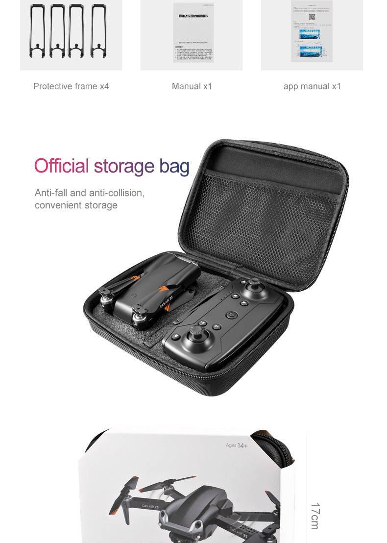 UAV Folding Four Axis 4K High Definition Dual Camera Aerial Model