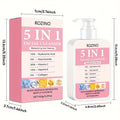 Brightening Face Wash 5-in-1 with Hyaluronic Acid Niacinamide Vitamin C Vitamin E & Collagen – Rich Foam Deep Cleansing Moist