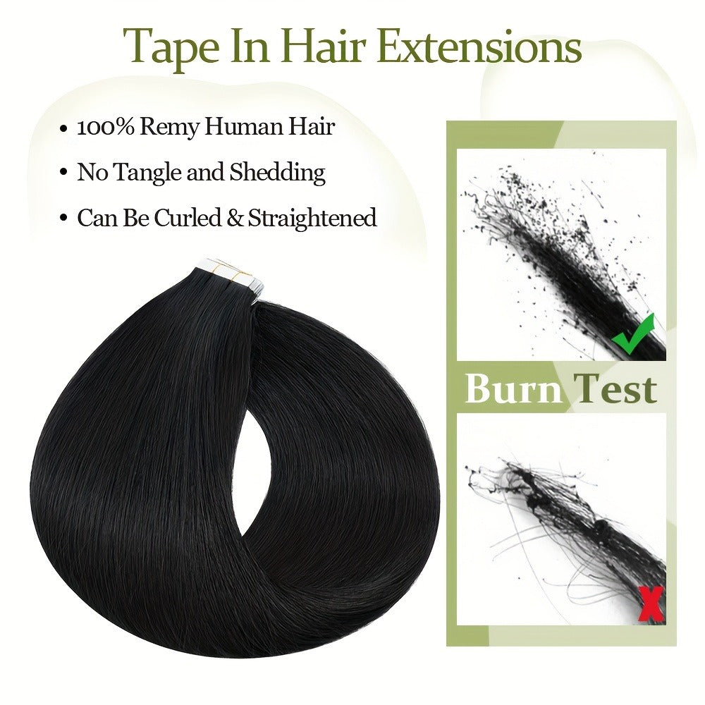 Hair Extensions Straight Brazilian Remy Human Hair Tape-In Set with 10 Pieces, 12–24-Inch Lengths and 11 Colors — image 18