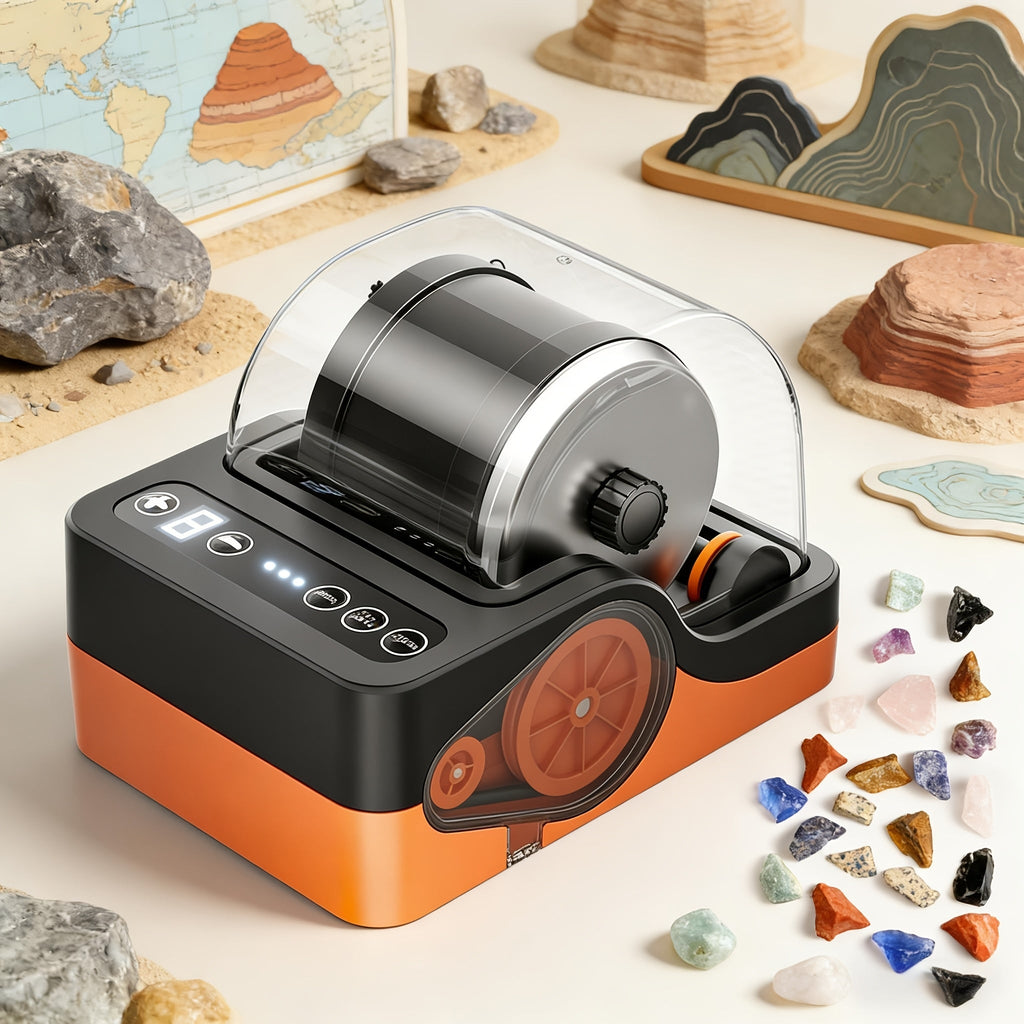 Rock Tumbler Kit for Kids & Adults 3-Speed Motor 9-Day Timer Rock Polisher with the Listed Color, Size or Set Options for Eve