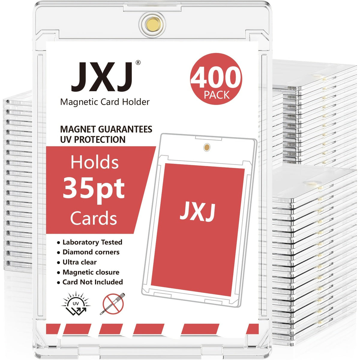 Magnetic Card Holders 35pt Hard Plastic Trading Card Sleeves Protector for Baseball Pokemon Sports Cards Bulk Pack 25 50 100 