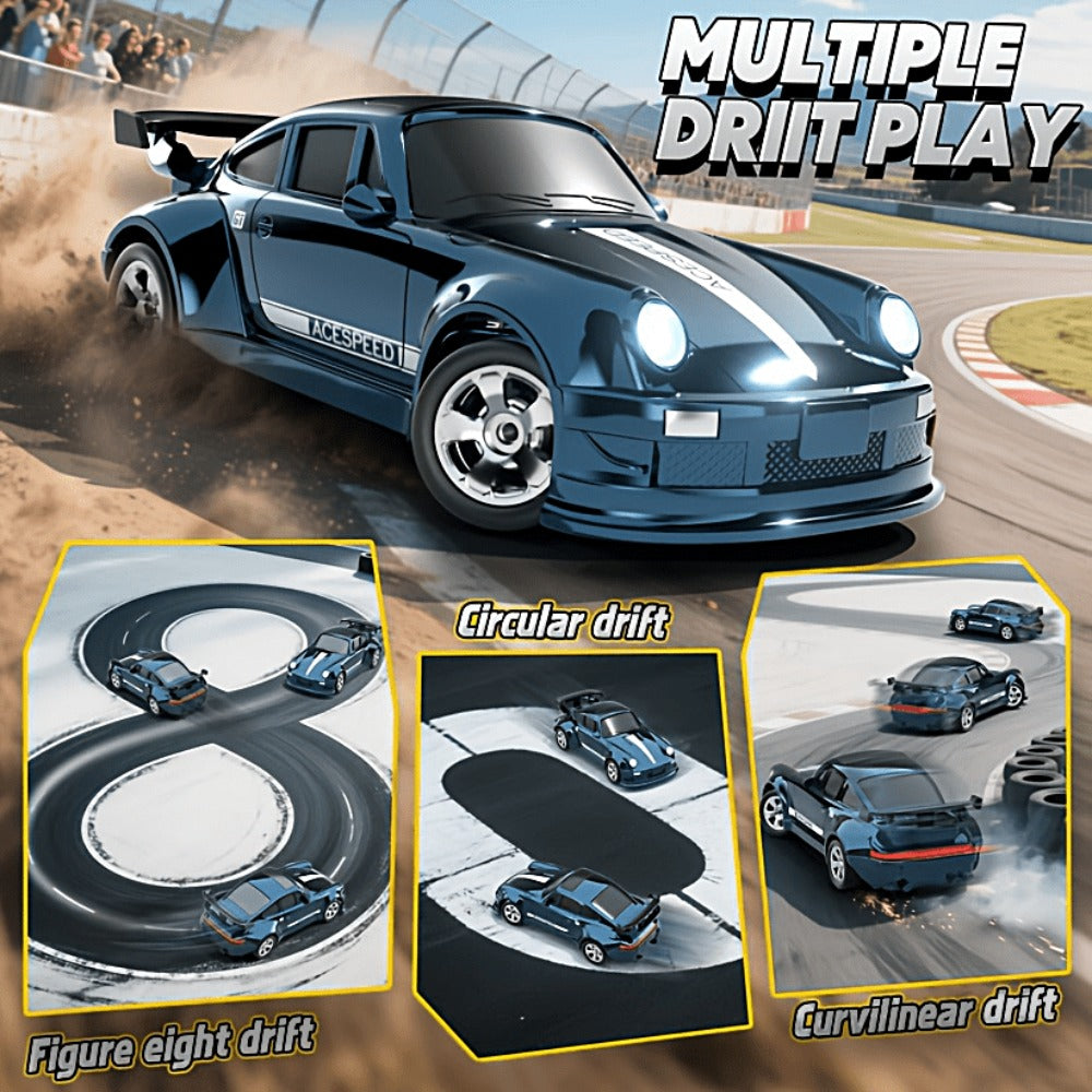 Mini RC Drift Sports Car 1:64 Scale with 4WD Layout, LED Details, Remote Controller and Two Color Options — image 6