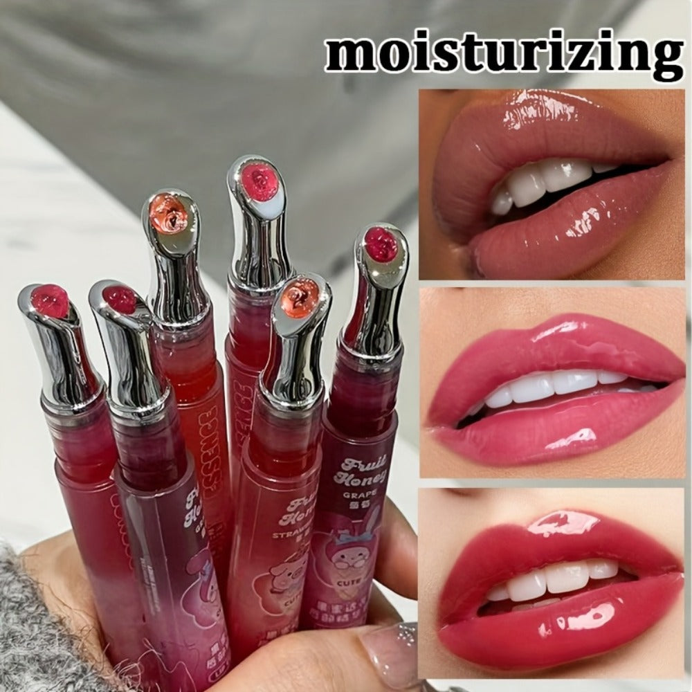 Tinted Lip Gloss Set 6pcs Plumping Vibrant Shine, Non-Drying Glossy Lip Balm for All Seasons, Festival Party Makeup — image 7
