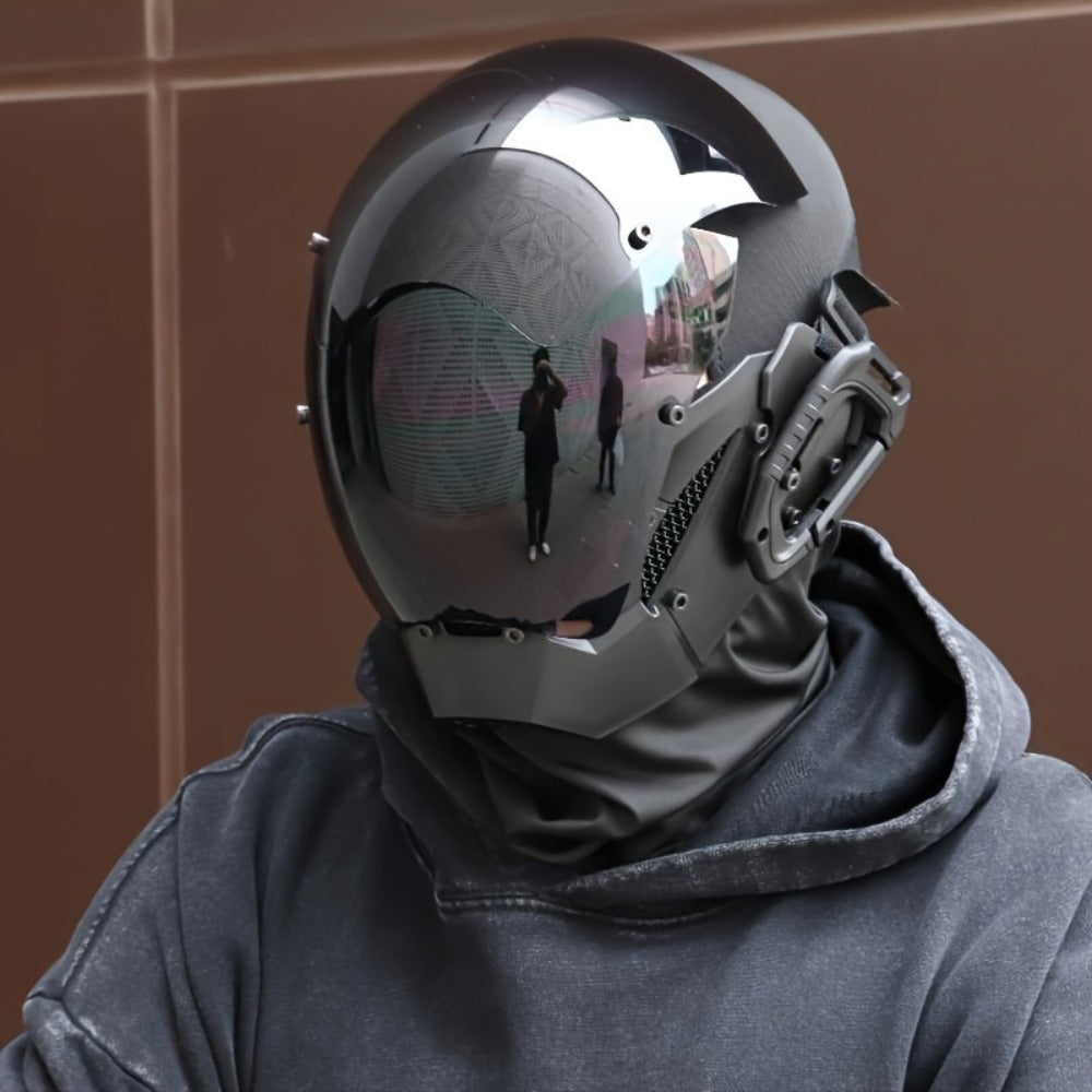 Cyberpunk Mask in a Reflective Design with Adjustable Rear Straps — image 5