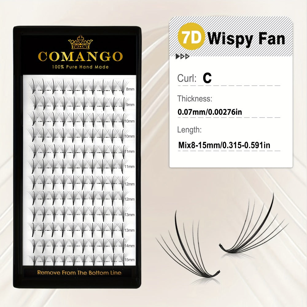 120-Fan Tray Premade Volume Lash Extensions 5D 7D 9D Wispy Faux Mink Eyelash Extensions C D Curl Mix 8-15mm — image 5