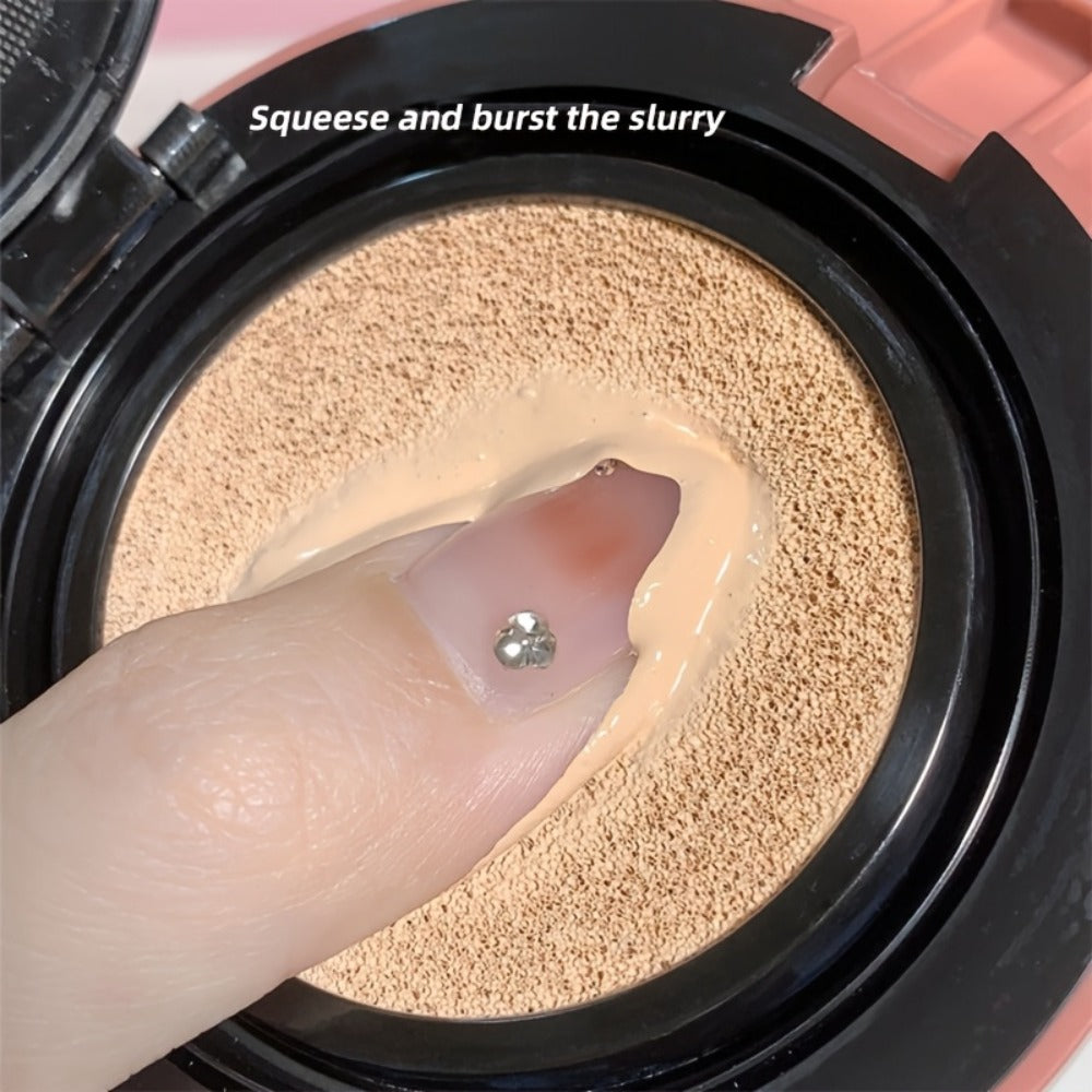 Oil Control Cushion BB Foundation with Replacement Core, Waterproof Sweatproof Invisible Pore Coverage — image 1
