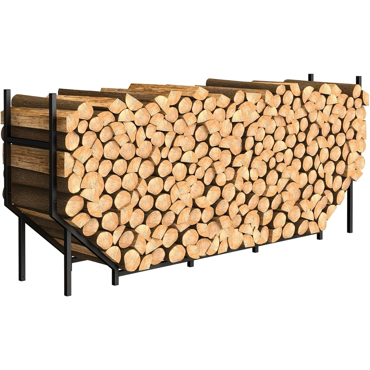 Firewood Rack | Heavy Duty Steel Indoor Outdoor Fireplace Patio Deck — image 10